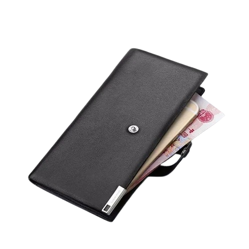 Black leather wallet