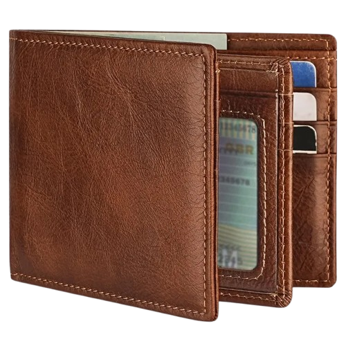 Brown leather wallet